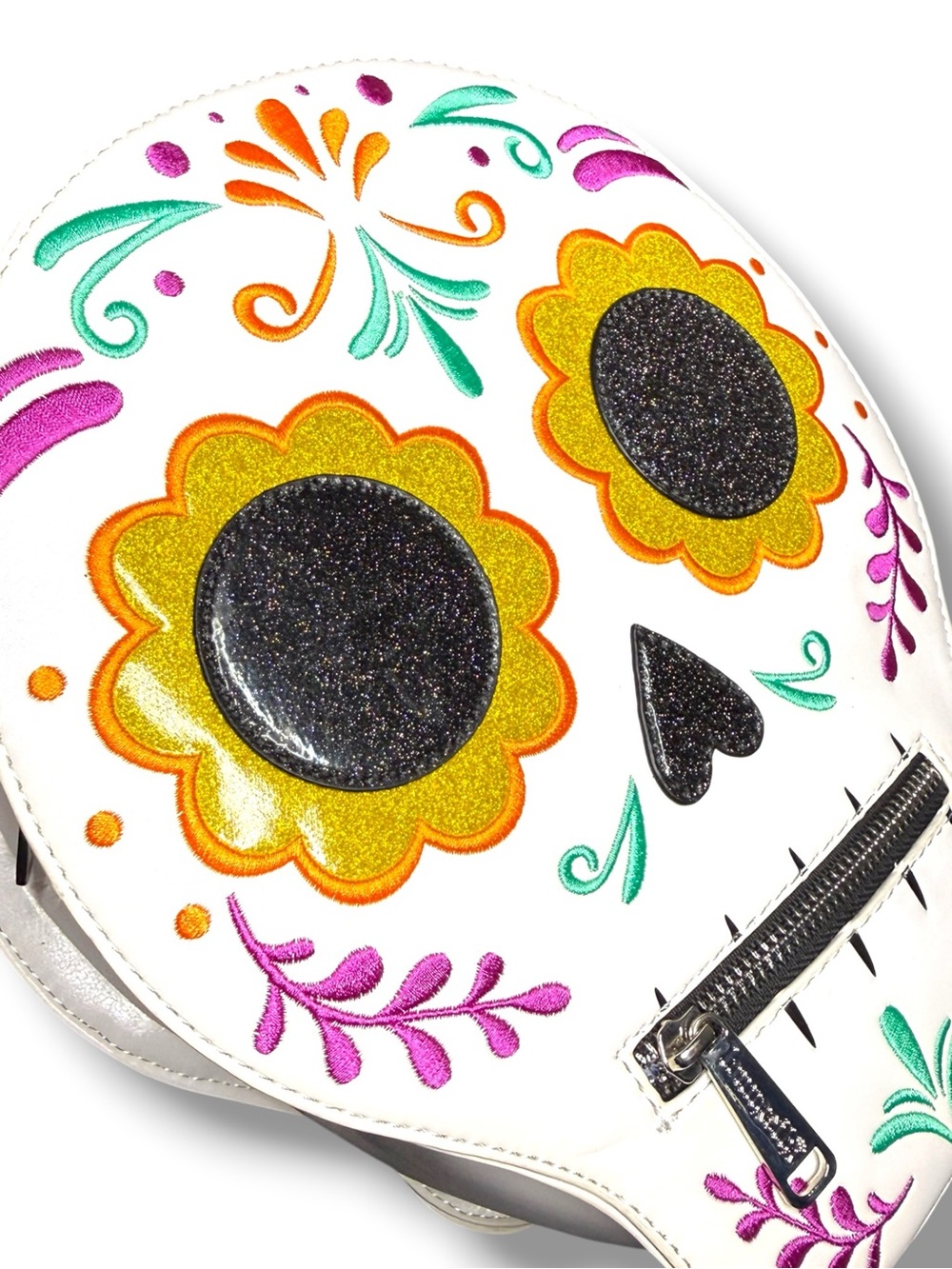 Coco Sugar Skull Loungefly Backpack White - Picture 4 of 5